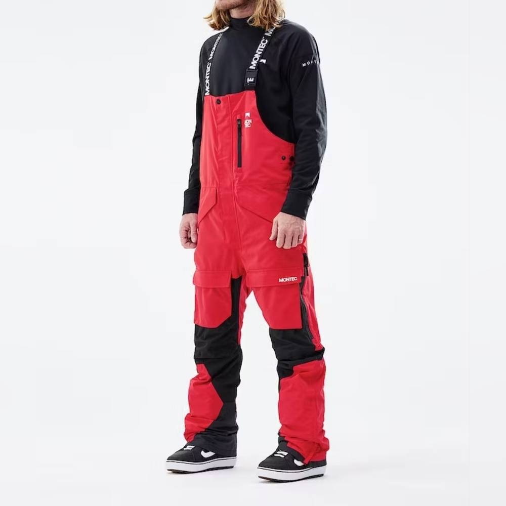 NEW WITH TAG Men's Montec Fawk Snowboard Pants Red/ Black (Medium)
